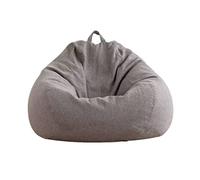 AD.CON - Sillón Puff con Relleno ECO, Asiento de Frijoles, Cojín de Suelo, Bean Bag 80x90x50cm 185L, Gris Oscuro
