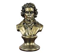 AD&HD Beethoven Estatua del Busto, Resina Fundición Compositor Molde en frío Bronce Figuras de Escultura para Decoración hogareña Aficionado al Arte (Color : Copper, Talla : 18.5x15x30cm(7x6x12inch))