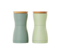 AD HOC Set de molinillos de sal y pimienta 2 piezas 13cm TWIN Gris claro/oscuro verde