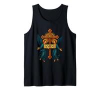 Ad Maiorem Dei Gloriam IHS Christogram Católico Latín Camiseta sin Mangas