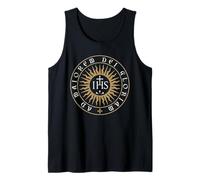 Ad Maiorem Dei Gloriam IHS Christogram Católico Latín Camiseta sin Mangas