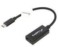 AD-UC-DP-01 Adaptador USB 3.1 DisplayPort Hembra,USB C-Conector Niquelado LAN...
