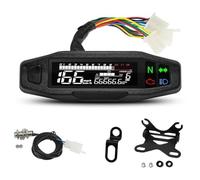AD Universal Motorcycle Instrument Digital Velocímetro Km/h Odómetro Medidor Tacómetro 12000RPM TRIP ODO Voltaje De Motocicleta