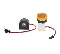 AD101-22VAM Voltage Current Indicator | Dual Display AC50-500V 0-100A | High Flame Retardant ABS for Electrical Panels/Industrial Equipment/Electrical Systems | 22mm (Yellow)