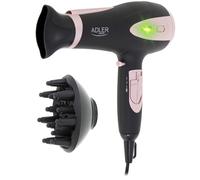 AD2248B AD 2248B ADLER EUROPE - Secador de pelo con tecnología iónica, 2400 W, secador de pelo con difusor, color negro, 3 velocidades, secador de viaje