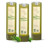 ADA Cosmetics Gel de ducha Pure Herbs 3 x 300 mL | Vegano con melisa, tomillo y romero - SmartCare, ritual spa alpino, aroma herbal fresco, Made in Germany