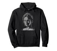 Ada Lovelace Binario Código de computadora Matemático Retrato Sudadera con Capucha