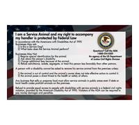 ADA Service Dog Law Cards 2024 - THE ORIGINAL - 50 ADA Service Dog Information Cards - Service Dog Card States Your Legal Rights - Use with Your Servi
