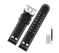 ADAARA Para Hamilton Khaki Aviation Watch H77616533 H70615733 Correa de reloj de cuero genuino campo de jazz hombres WatchBand 20 22 estilo militar, 22mm, Agate