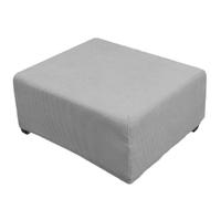 adadvo Funda Otomana Rectangular Cuadrada, Funda de Reposapiés de Sofá, Funda para Taburete Elástica Extraíble Protector de Puff con Parte Inferior Elástica(B1,50-66cm)