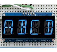 'Adafruit Quad Alp hanum Eric pantalla - Blue 0.54 Digits W/I2 C Backpack [ada1912]