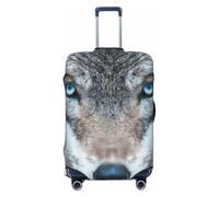 ADAhgu Blue Eyes - Funda elástica universal para maleta, diseño de lobo, protector de equipaje para el hogar, viajes de negocios, Black, M, Equipaje de mano