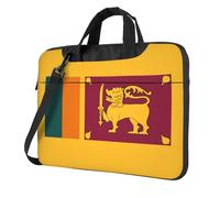 ADAhgu Bolsa protectora para portátil con estampado de bandera de Sri Lanka, ligera y versátil para viajes de trabajo, Black, 14 inch