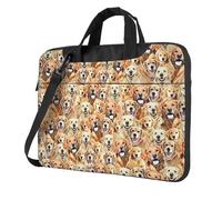ADAhgu Bolsa protectora para portátil con estampado de perros Labrador Retriever, ligera y versátil para el trabajo y viajes, Black, 14 inch