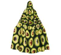 Adahgu Capa con capucha con estampado de aguacate para adultos, carnaval, fiesta de máscaras, cosplay, accesorio de disfraces