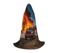 ADAhgu Capa con capucha unisex con estampado de llamas de bombero, carnaval, cosplay, festivales, celebraciones, uso al aire libre