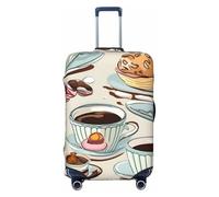 ADAhgu Coffee and Sweets - Funda protectora de equipaje personalizada con estampado de chocolate para viajes y negocios, Black, XL