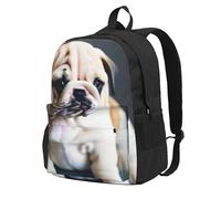ADAhgu Cute Bulldog Puppy 1 - Mochila de gran capacidad, resistente al agua, para senderismo, escapadas de fin de semana al aire libre