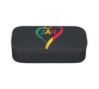 ADAhgu Estuche grande con forma de corazón con estampado de Jah, estuche para bolígrafos, suministros escolares, viajes, estudiantes, profesionales