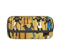 ADAhgu Estuche grande con impresión de la serie Tribe de Egipto Antiguo, estuche para bolígrafos, suministros escolares, viajes, estudiantes, profesionales