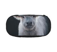 ADAhgu Estuche gris con estampado de vaca de las Tierras Altas, para estudiantes, viajes, oficina, papelería, organizador de maquillaje, Black, Talla única, Organizador de bolsas