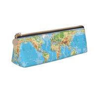 ADAhgu Estuche ligero con diseño de mapa del mundo, versátil y ligero, con cremallera, para guardar bolígrafos, para estudiantes escolares