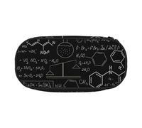 ADAhgu Estuche para lápices con estampado abstracto de ciencia química, estuche para estudiantes, viajes, oficina, papelería, organizador de maquillaje, Black, Talla única, Organizador de bolsas