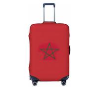ADAhgu Funda de maleta personalizada con estampado de bandera de Marruecos para viajes y negocios, Black, M