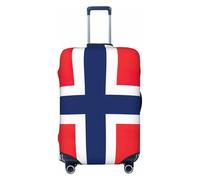 ADAhgu Funda elástica universal para maleta, con estampado de bandera noruega, protector de equipaje para el hogar, viajes de negocios, Black, M, Equipaje de mano