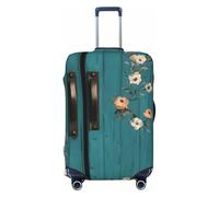 ADAhgu Funda elástica universal para maleta, con estampado floral, para puerta de granero, color verde azulado, protector de equipaje para el hogar, viajes de negocios, Black, M, Equipaje de mano