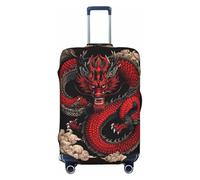 ADAhgu Funda elástica universal para maleta, diseño de dragón mágico, protector de equipaje para el hogar, viajes de negocios, Black, M, Equipaje de mano