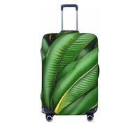 ADAhgu Funda elástica universal para maleta, diseño de hojas de plátano, color verde, protector de equipaje para el hogar, viajes de negocios, Black, L, Equipaje de mano