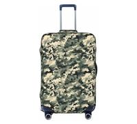 ADAhgu Funda protectora de equipaje personalizada con estampado de camuflaje digital del ejército para viajes y negocios, Black, XL
