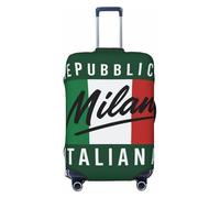 ADAhgu Funda protectora de equipaje personalizada con estampado de Milán, Italia, para viajes y negocios, Black, S