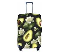 ADAhgu Funda protectora para maleta, lavable, con cremallera oculta, diseño de imágenes de aguacate, White, M