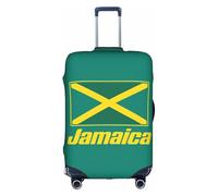 ADAhgu Funda protectora para maleta, lavable, con estampado de banderas de Jamaica, con cremallera oculta, White, XL