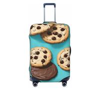 ADAhgu Funda protectora personalizada para maleta, diseño de galletas con chispas de chocolate, ideal para viajes y negocios, Black, L