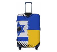 ADAhgu Funda protectora personalizada para maleta, diseño de Israel y Ucrania, para viajes y negocios, Black, M