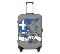 ADAhgu Funda protectora personalizada para maleta, diseño de mapa de Grecia, para viajes y negocios, Black, L