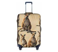 ADAhgu Funny for Kangaroo Zoo - Funda protectora para maleta, lavable, con cremallera oculta, White, XL