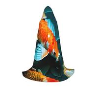 ADAhgu Hd - Capa con capucha japonesa con estampado de peces koi para carnaval, disfraz unisex para cosplay, festivales, celebraciones, uso al aire libre