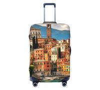 ADAhgu Hermosa funda de maleta con estampado de Italia, protector de equipaje personalizado para viajes y negocios, Black, XL