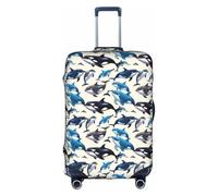 ADAhgu Killer Whale - Funda protectora para maleta, lavable, con cremallera oculta, White, L
