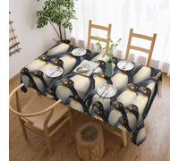 ADAhgu Mantel versátil con estampado de multitud de pingüinos, 137 x 183 cm, reutilizable, para mesa de comedor, bodas al aire libre