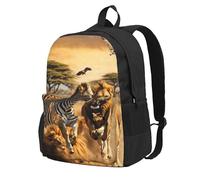 ADAhgu Mochila de gran capacidad con estampado animal de cebra, resistente al agua, para senderismo, escapadas de fin de semana al aire libre