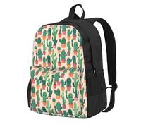 ADAhgu Mochila de gran capacidad con estampado de cactus, resistente al agua, para senderismo, escapadas de fin de semana al aire libre