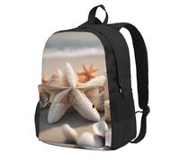 ADAhgu Mochila de gran capacidad con estampado de estrellas de mar, resistente al agua, para senderismo, escapadas de fin de semana al aire libre