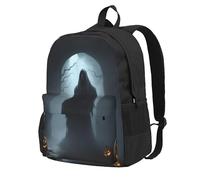 ADAhgu Mochila de gran capacidad con estampado de fantasmas de Halloween, resistente al agua, para senderismo, escapadas de fin de semana al aire libre