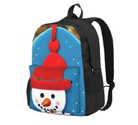 ADAhgu Mochila de gran capacidad con estampado de muñeco de nieve, resistente al agua, para senderismo, escapadas de fin de semana al aire libre