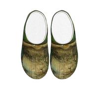 ADAhgu Pantuflas de invierno con estampado de rana y lluvia para adultos, lavables para hombres y mujeres, transpirables y acogedoras